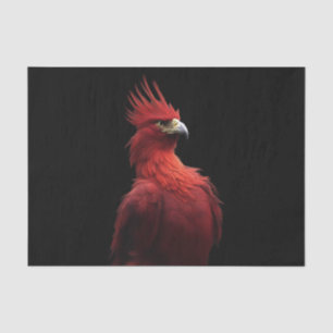 Scarlet Phoenix Sits Proudly Tissue Paper