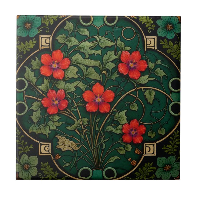 Scarlet Pimpernel  Ceramic Tile (Front)