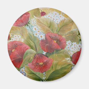 SCARLET POPPIES FINEART MAGNET