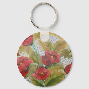 SCARLET POPPIES KEY RING