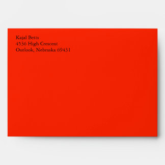Scarlet Red A7 5x7 Custom Pre-addressed Envelopes
