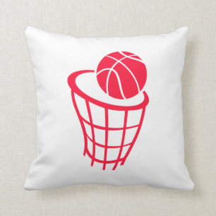 Scarlet Red Basketball Cushion