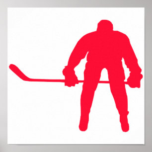 Scarlet Red Hockey Poster