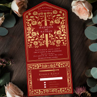 Scarlet Red Royal Mediaeval Sword Wedding