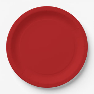 Scarlet Red Solid Red Paper Plate