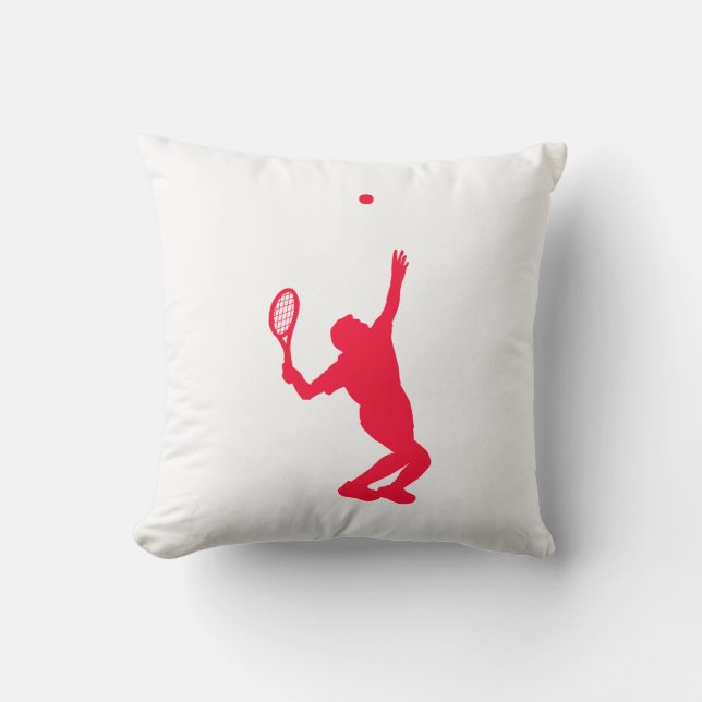 Scarlet Red Tennis Cushion (Front)