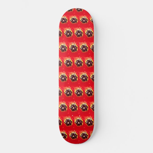 Scarlet Red Tulip Skateboard (Front)
