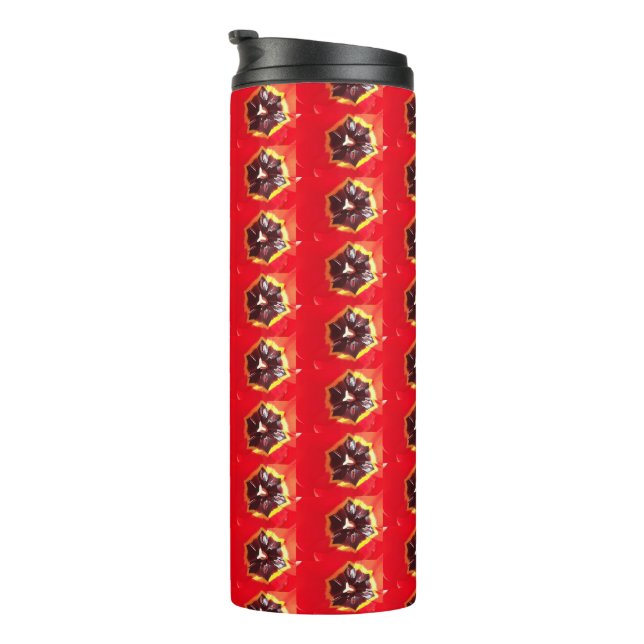 Scarlet Red Tulip Thermal Tumbler (Rotated Right)