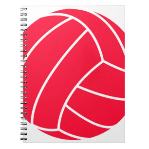 Scarlet Red Volleyball Notebook