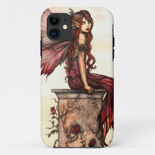 Scarlet Rose Fantasy Fairy Art iPhone Case