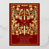 Scarlet Royal Sword Floral Fantasy Wedding