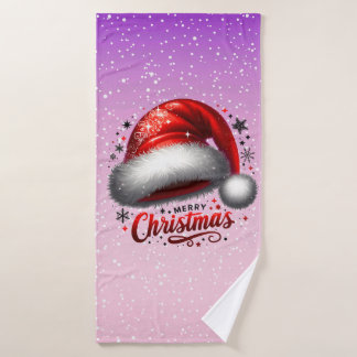 Scarlet Santa Hat Glow Bath Towel