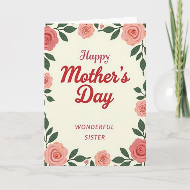 Scarlet Script Mothers Day Card (Front)