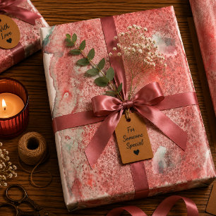 Scarlet Sediment Wrapping Paper Sheet