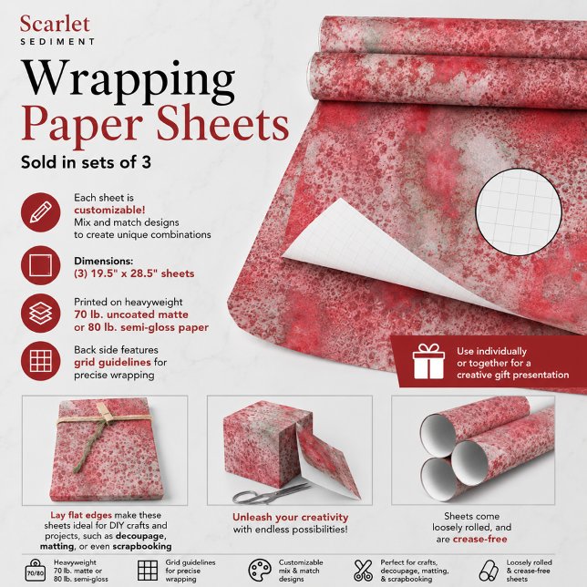 Scarlet Sediment Wrapping Paper Sheet (Creator Uploaded)