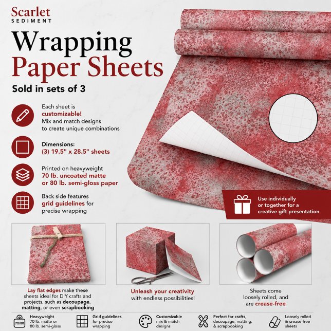 Scarlet Sediment Wrapping Paper Sheet (Creator Uploaded)