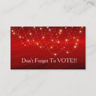 Scarlet Starlight Cascade Vote Reminder Business Card