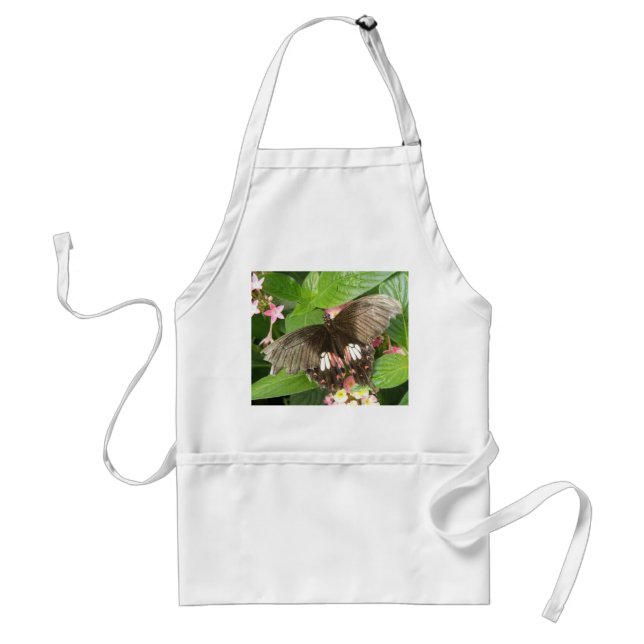 Scarlet Swallowtail Butterfly Macro Apron (Front)