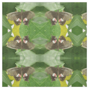 Scarlet Swallowtail Butterfly Patterned Animal Fabric