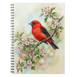 Scarlet Tanager Bird Notebook