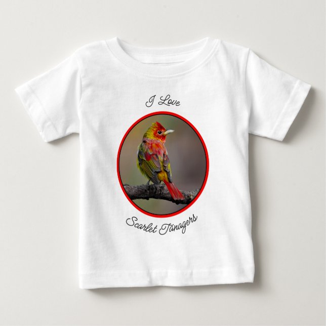 Scarlet Tanager Molting - Original Photograph Baby T-Shirt (Front)