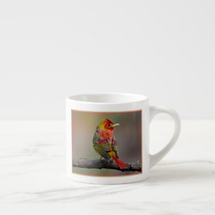 Scarlet Tanager Molting - Original Photograph Espresso Cup