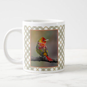 Scarlet Tanager Molting - Original Photograph Large Coffee Mug