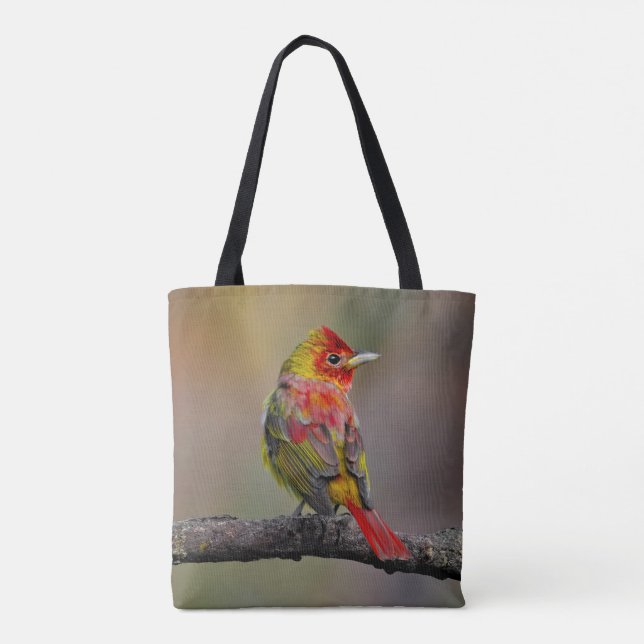 Scarlet Tanager Molting - Original Photograph Tote Bag (Back)