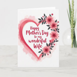 Scarlet Text Mothers Day Card