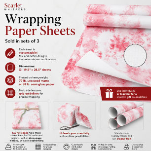 Scarlet Whispers Wrapping Paper Sheet