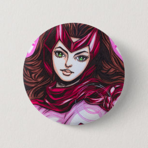 Scarlet Witch ~ Wanda Maximoff 6 Cm Round Badge