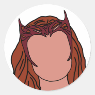 scarlet witch wanda maximoff classic round sticker