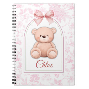 Scarlett Custom Pink Teddy Bear Nursery Design Notebook