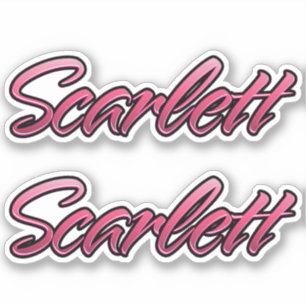 Scarlett faded pink sticker Sticker Sticker Sticke