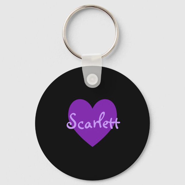 Scarlett in Purple Key Ring (Front)