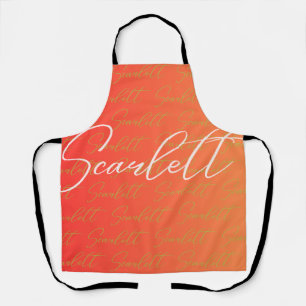 Scarlett Repeating Name Pattern Apron