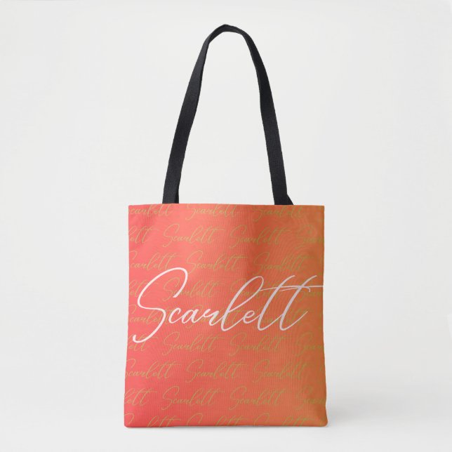 Scarlett Repeating Name Pattern  Tote Bag (Front)
