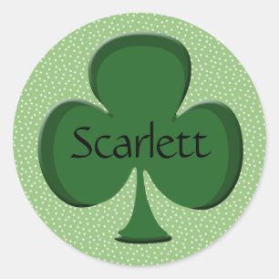 Scarlett Shamrock Name Stickers / Envelope Seals