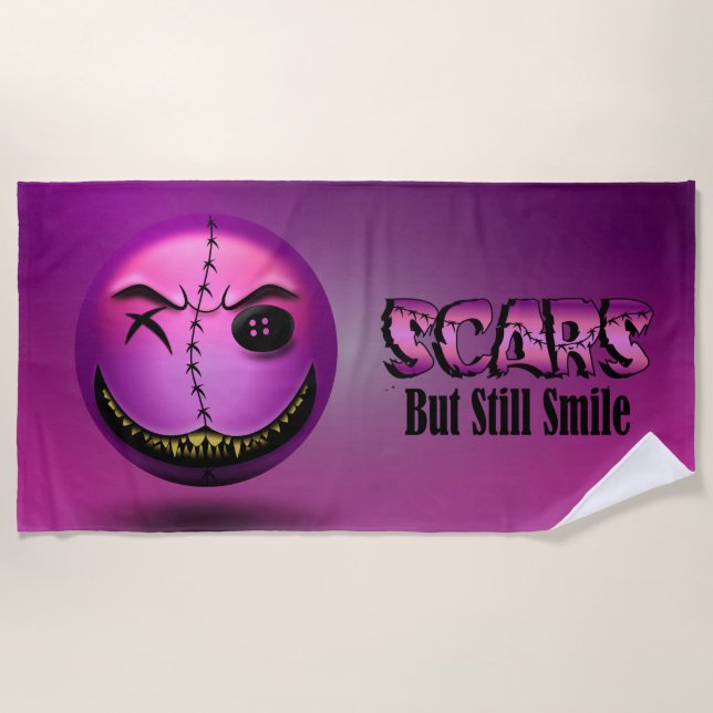 Scarmoji Beach Towel (Front)