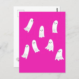 Scarry Halloween Ghosts Scandi Spooky Design     Postcard