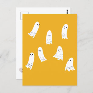 Scarry Halloween Ghosts Scandi Spooky Design   Postcard