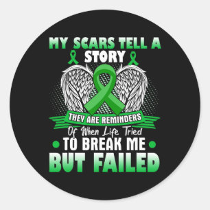 Scars Tell A Story - Kidney Disease Awareness  Classic Round Sticker