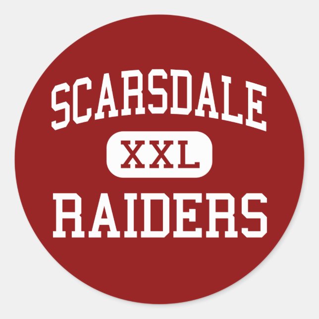 Scarsdale - Raiders - High - Scarsdale New York Classic Round Sticker (Front)