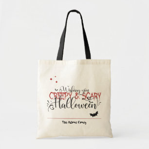 SCARY AND CREEPY HALLOWEEN TOTE BAG