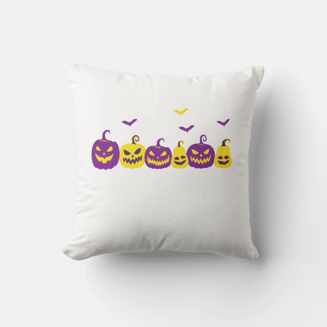 Scary and fun pumpkins cushion (Front)