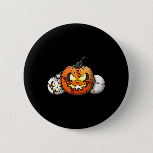 Scary Baseball Coach Teacher 2023 Pumpkin Hallowee 6 Cm Round Badge