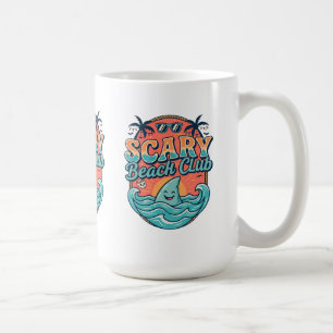 Scary Beach Club Funny Vintage Beach Coffee Mug