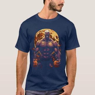 Scary Beast Creepy Swole Halloween Gym Gains retro T-Shirt