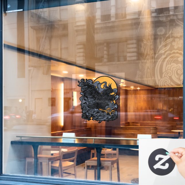 Scary Black Crow Moon (Cafe Window)