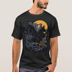 Scary Black Crow Moon T-Shirt